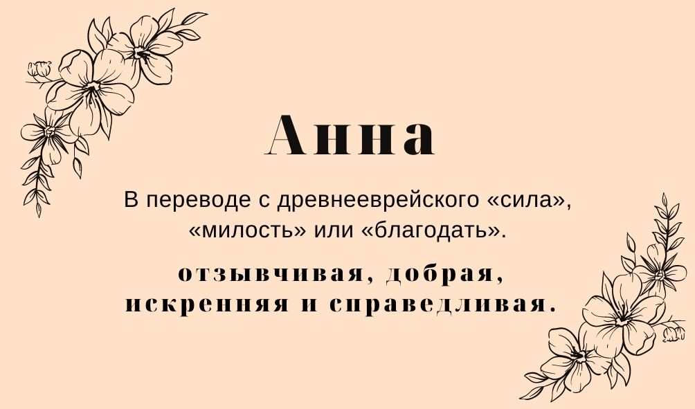 Происхождение и значение имени Анна